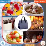 50 Pcs Insulated Take Away Bags Bulk Thermal Insulation Food Bags for Coffee Milk Tea Hot Cold Fresh Food Seafood Cooler Pizza Delivery for Catering Restaurant Grocery (Classic,Colorful)