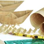 NileCart 8x12 in Egyptian Papyrus Paper – Blank Art Paper Crafting Supplies Set with Hieroglyphic Alphabet Stencil Ruler and Bookmarks. (10 Sheets)