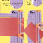 Firbon Purple A5 Paper Cutter, Straight Small Paper Trimmer with Side Ruler for Scrapbooking Craft, Paper, Coupon, Label, Cardstock
