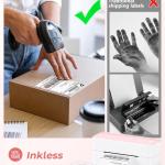 Phomemo Bluetooth Thermal Label Printer, 241BT 4X6 Wireless Shipping Label Printer for Small Business, Pink Labels Printers for Shipping Package, Compatible with iPhone, Android, Shopify, , USPS