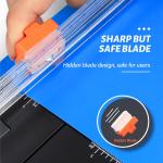 Evteck Paper Cutter 12 Inch Paper Trimmer Slider Crafting Scrapbooking Supplies for A4 Vinyl Photo Cardstock with Security Ble and Foldable Ruler