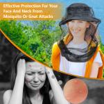 Mosquito He Net for Insects, 2 Pack, Premium Bug Net for He, Fly & Bug Protection | Ultra Large & Long, Finest Holes for Camping, Hiking, Fishing, Gardening, Fits All Hats for Men & Women