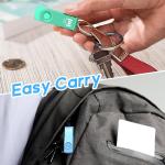 MOSDART 64GB USB 2.0 Flash Drive, with Keychain Loop, Swivel Design with LED Light, exFAT Memory Stick for Computers, System Backup, Data Storage Thumb Drive, Green and Blue (Pack of 2)