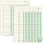 gisgfim 2 Ps 100 Sheets Columnar Analysis P 3 Hole Punch Accounting Ledger Book 8-1/2 x 11 Ledger Paper P Double Page Format Columnar Ps for Business Bookkeeping & Data(6 Column Ledger)