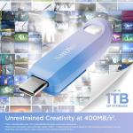 SanDisk 256GB Creator USB-C Flash Drive - Up to 400MB/s, USB Type-C - Compatible with Laptops and Tablets -3 Months of obe Lightroom Included - SDCZ75C-256G-G46