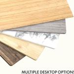 FLEXISPOT Whole Piece 55"x28" Desk Board for Electric Standing Desk Curved Natural Bamboo