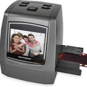 Magnasonic All-in-One High Resolution 24MP Film Scanner, Converts 35mm/126KPK/110/Super 8 Films, Slides, Negatives into Digital Photos, Vibrant 2.4" LCD Screen, Impressive 128MB Built-in Memory