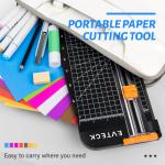 Evteck Paper Cutter 12 Inch Paper Trimmer Slider Crafting Scrapbooking Supplies for A4 Vinyl Photo Cardstock with Security Ble and Foldable Ruler