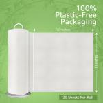 Reusable Bamboo Paper Towels |Heavy Duty, Absorbent & Durable | Reusable Washable Paper Towels | FSC Certified | 100% Rayon Derived From Bamboo | Kitchen Towels | 20 Sheets, 12"x11" | 2 Rolls