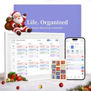 Holiday Edition| 10.1’’ Smart Digital Calendar - Interactive Touch Screen, HD Display, Wall Mountable Family Organizer with Chore Chart, To-Do Lists & App Sync for Home & Office, Warm Gift for Mom, D
