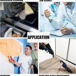 Chemical Resistant Latex Gloves,Cleaning Protective Safety Work Heavy Duty Rubber Gloves, S-M-L-XL Size, Black 1 Pair