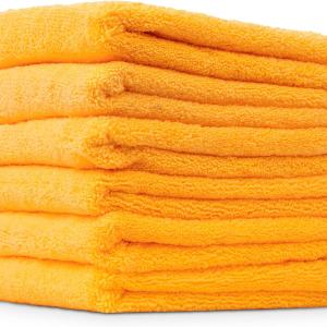 Chemical Guys Professional Gre Premium Microfiber Towels for Cars, Gold, 24" x 16", Ultra-Soft and Scratch-Free Car Detailing Cloths for Trucks, Motorcycles, and More - 6 Pack