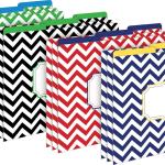 Barker Creek Get Organized Office Kit, Nautical Chevron, 12 Coordinating File Folders printed on 14pt stock, 50 Sheets of Colorful Computer Paper, and 45 Versatile Self-hesive Labels/Name Tags (138)