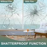 8 Mil Clear Security and Safety Window Film Shatterproof Film for Glass Windows Anti Shatter Tempered Glass Cover Clings Film for Home and Office