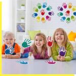 60 PCS Colorful Handprint, Hand Accents Cut-Outs Bulletin Board Classroom Decoration in 10 Colors DIY Crafts Project Party Supplies for Kids Teacher Student Back to School, 5” x 4”