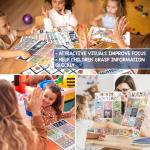 KING PRINT 16 Laminated Educational Posters For First Steps Students (11"x17"), Boho Posters For Classroom, Homeschool Must Haves For Students, Pre Learning, Classroom Supplies & Decor