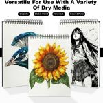 9" x 12" Sketch Book, Top Spiral Sketchbook, 100 Sheets Sketch P, (68 lb/100 GSM) Drawing Paper P, Drawing P for Kids, Artist Sketchbook for Drawing, Illustration & Art Supplies.