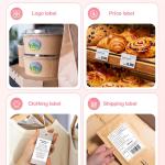 Phomemo Bluetooth Thermal Label Printer, 241BT 4X6 Wireless Shipping Label Printer for Small Business, Pink Labels Printers for Shipping Package, Compatible with iPhone, Android, Shopify, , USPS