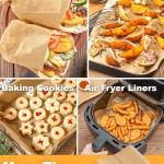 SMARTAKE 200 Pcs Parchment Paper Baking Sheets, 12x16 Inches Non-Stick Precut Baking Parchment, for Baking Grilling Steaming Bre Cup Cake Cookie and More (Unbleached)